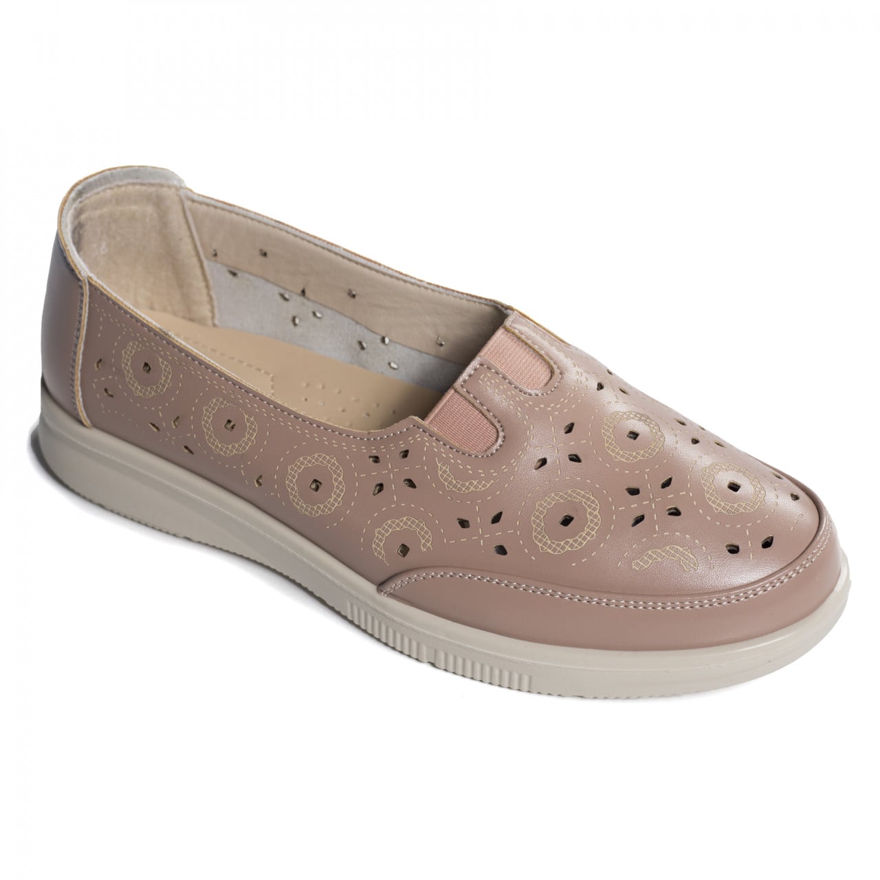 Pantofi dama casual roz piele ecologica liko - poza 4