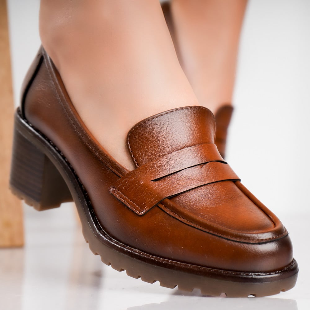 Pantofi dama cu toc Maro din Piele Ecologica Molado - poza 1