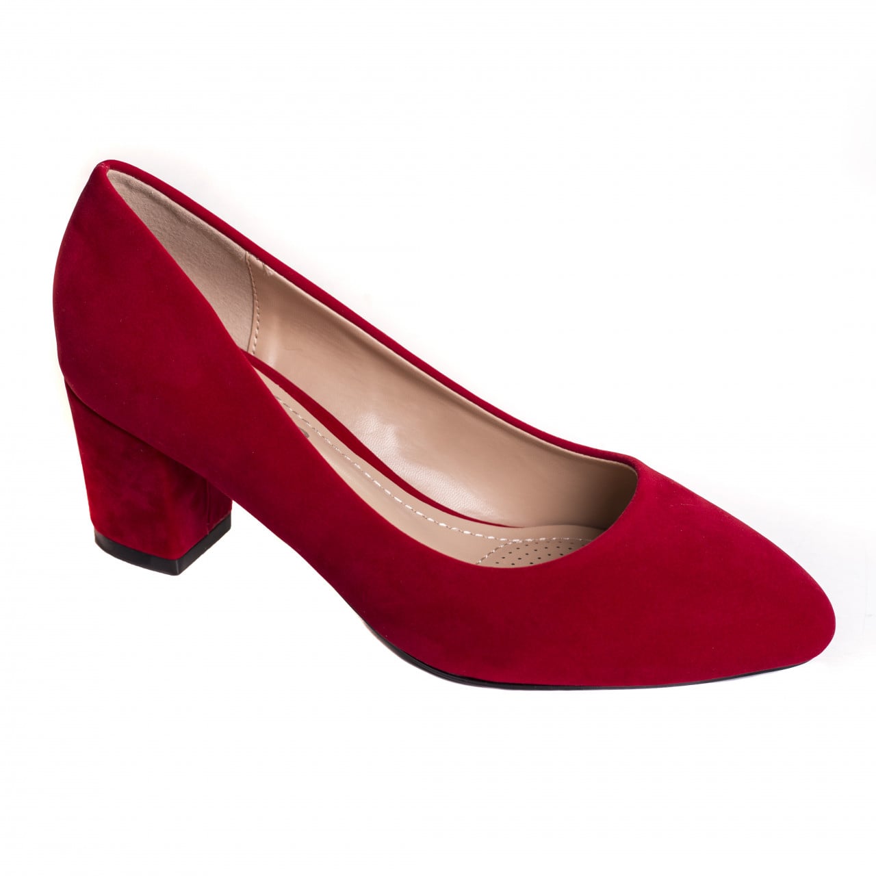 Pantofi dama cu toc rosii din piele eco intoarsa hutra - poza 5