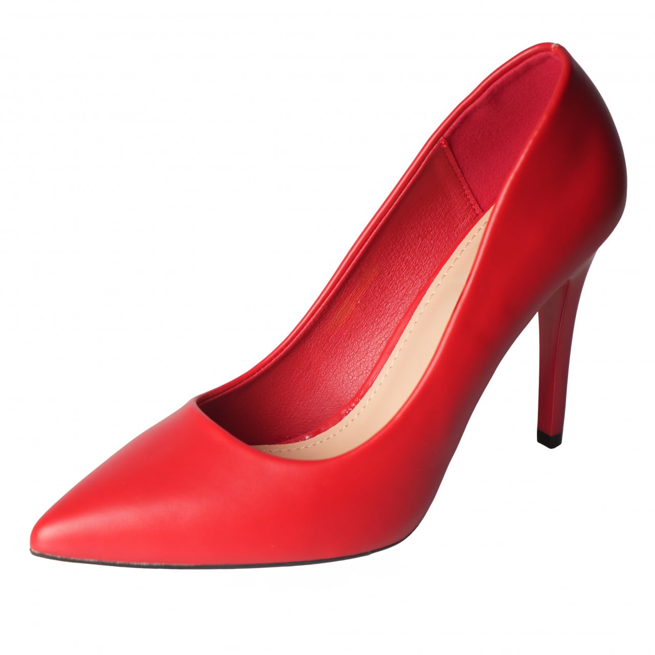 Pantofi dama cu toc Rosii din Piele Ecologica Arnom - poza 5