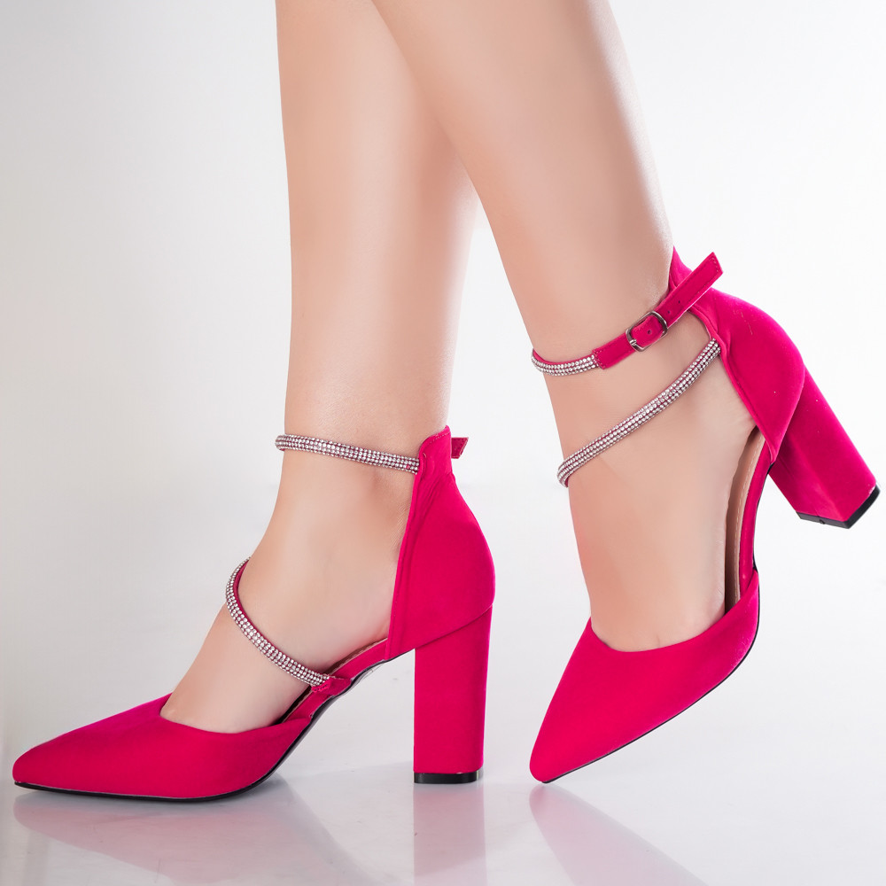 Pantofi dama Fucsia din Piele Ecologica Intoarsa Adiba - poza 4