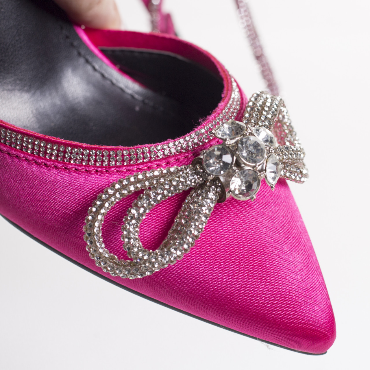 Pantofi dama fucsia saten azadi - poza 3