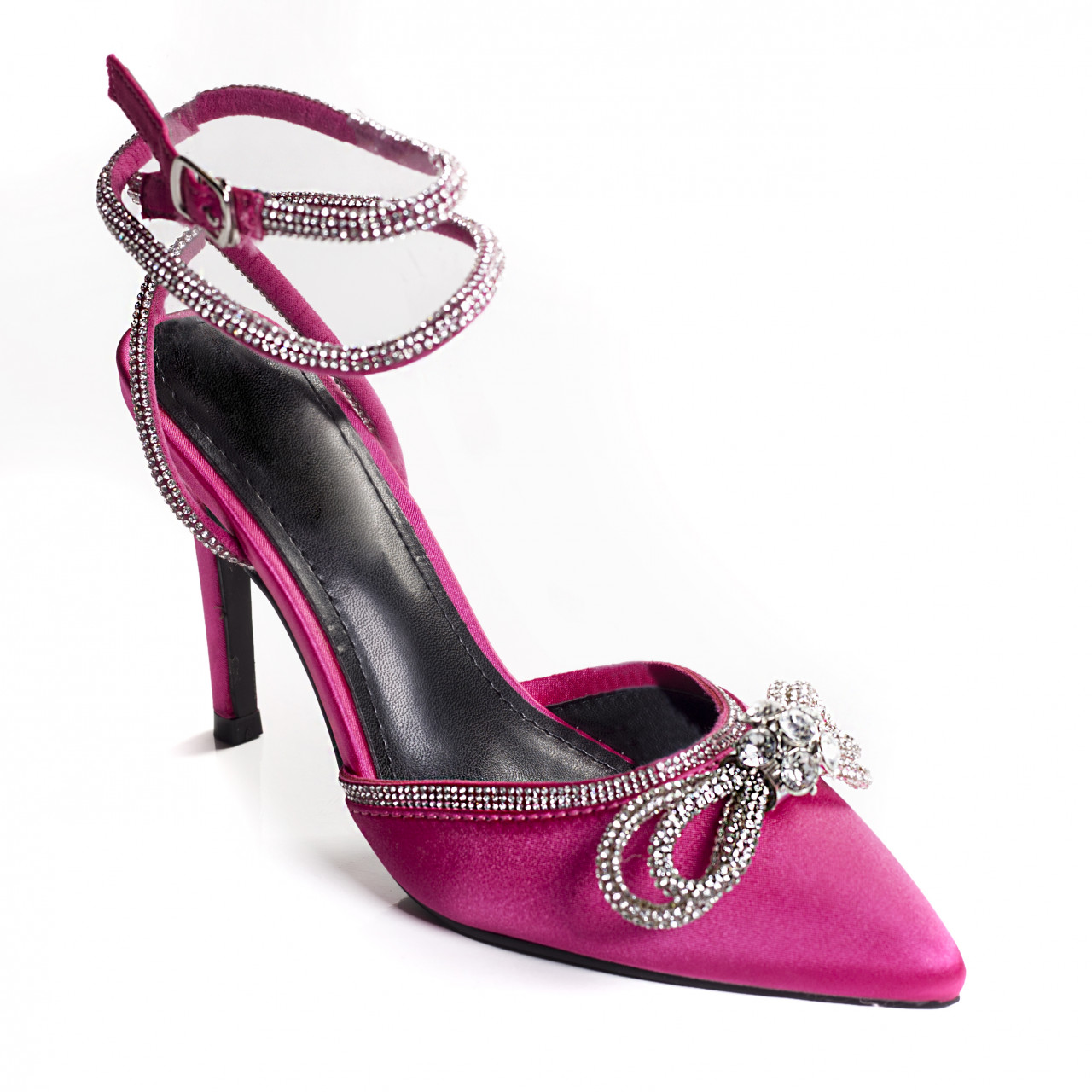 Pantofi dama fucsia saten azadi - poza 4