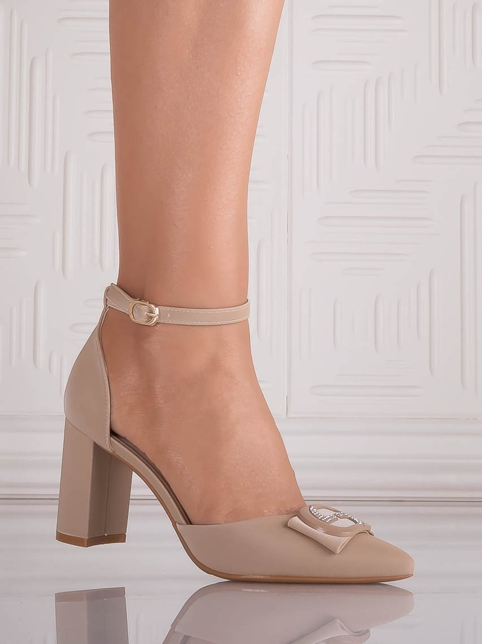Pantofi dama Kaki din Piele Ecologica Denasa - poza 2