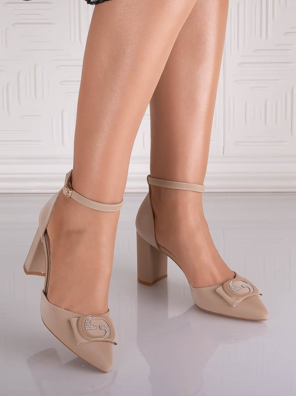 Pantofi dama Kaki din Piele Ecologica Denasa - poza 5
