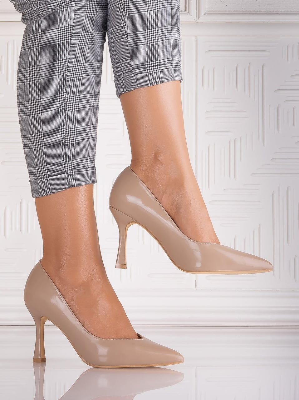 Pantofi dama Kaki din Piele Ecologica Melizia - poza 1
