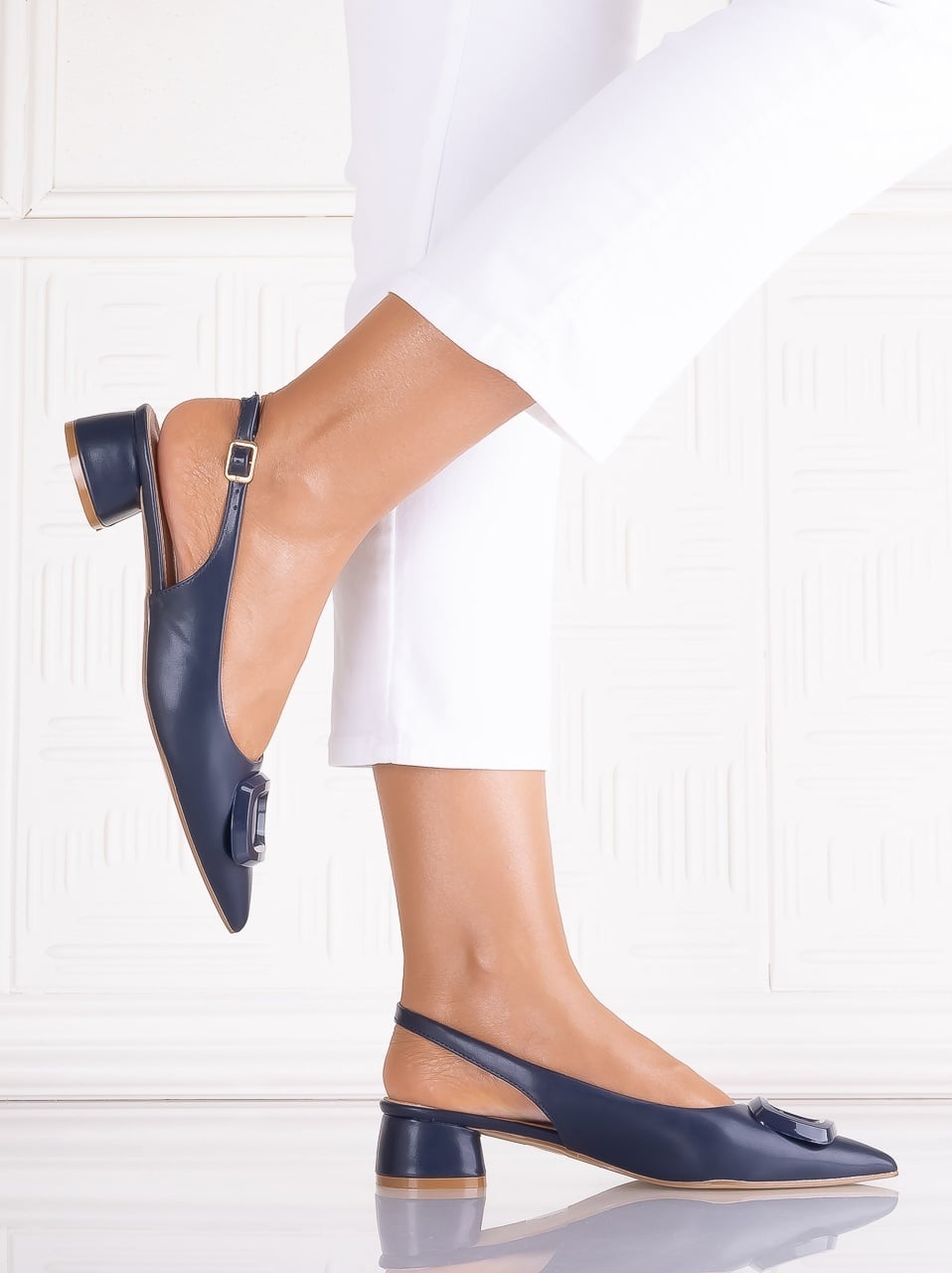 Pantofi dama Navy din Piele Ecologica Sidiona - poza 4