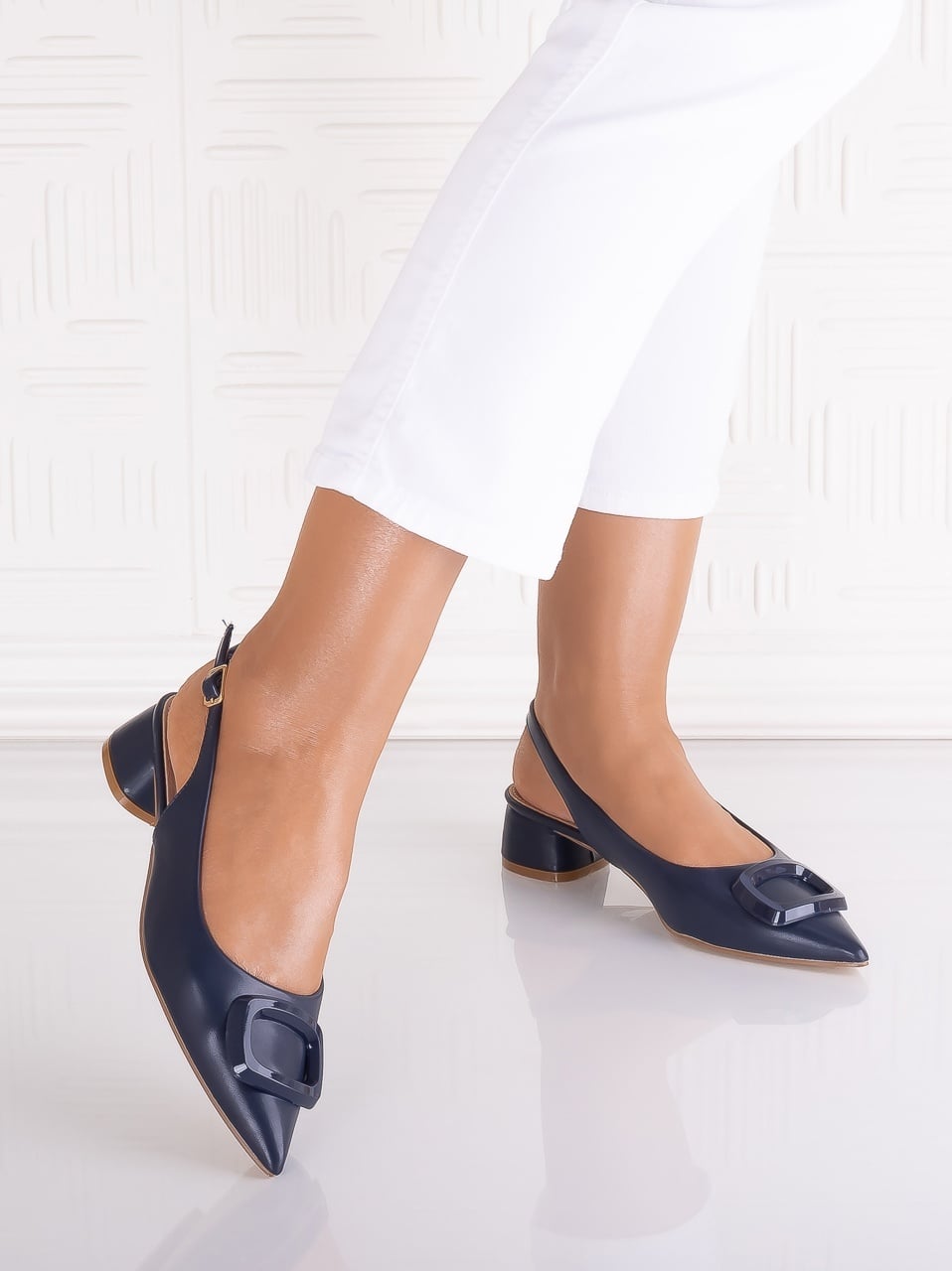 Pantofi dama Navy din Piele Ecologica Sidiona - poza 5