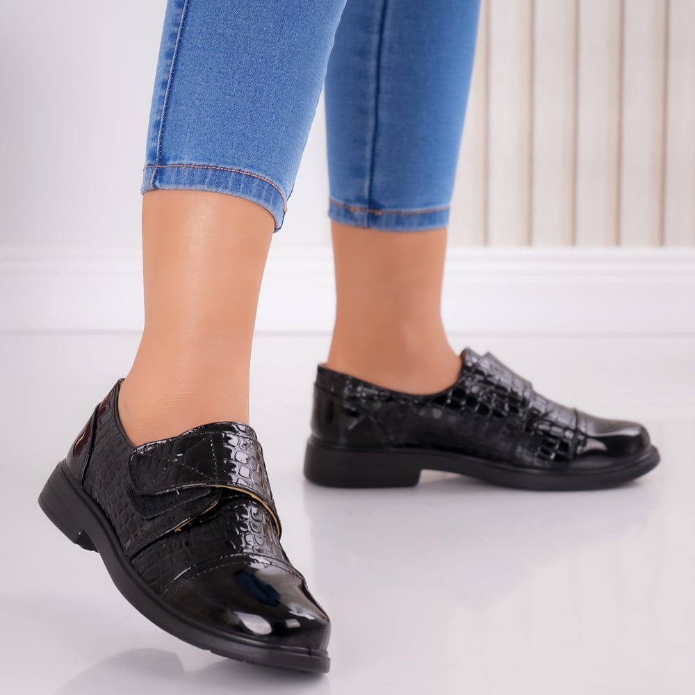 Pantofi dama Negri din Piele Ecologica Lacuita Selar - poza 4