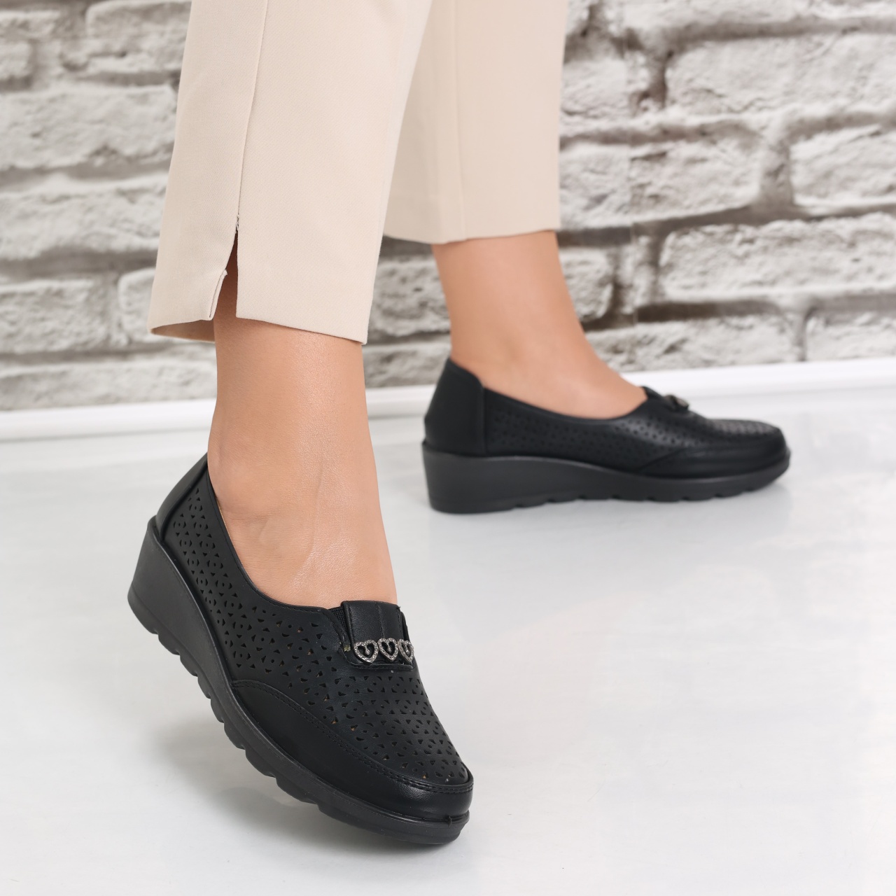 Pantofi dama Negri din Piele Ecologica Nataya - poza 4