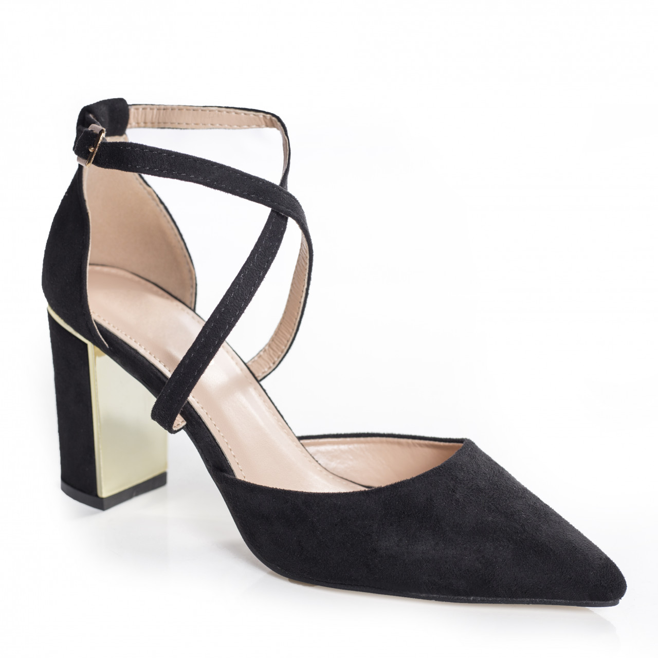 Pantofi dama negri piele eco intoarsa ainur - poza 4