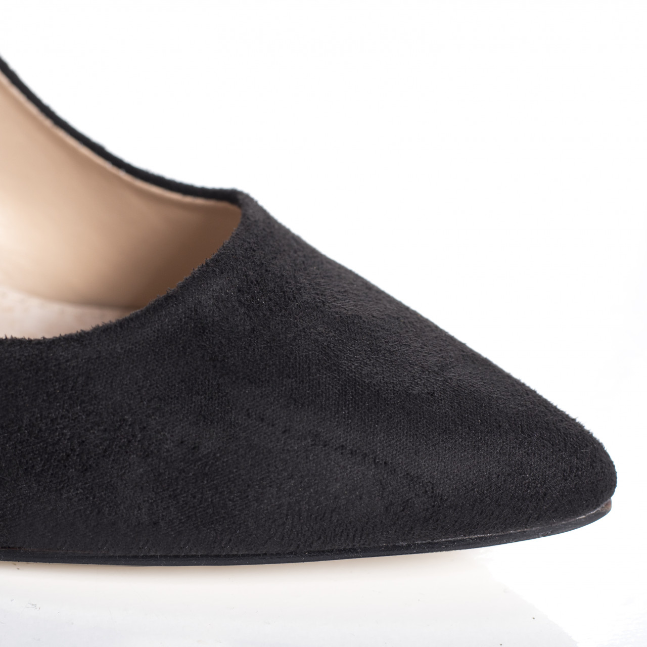 Pantofi dama negri piele eco intoarsa rogin - poza 3