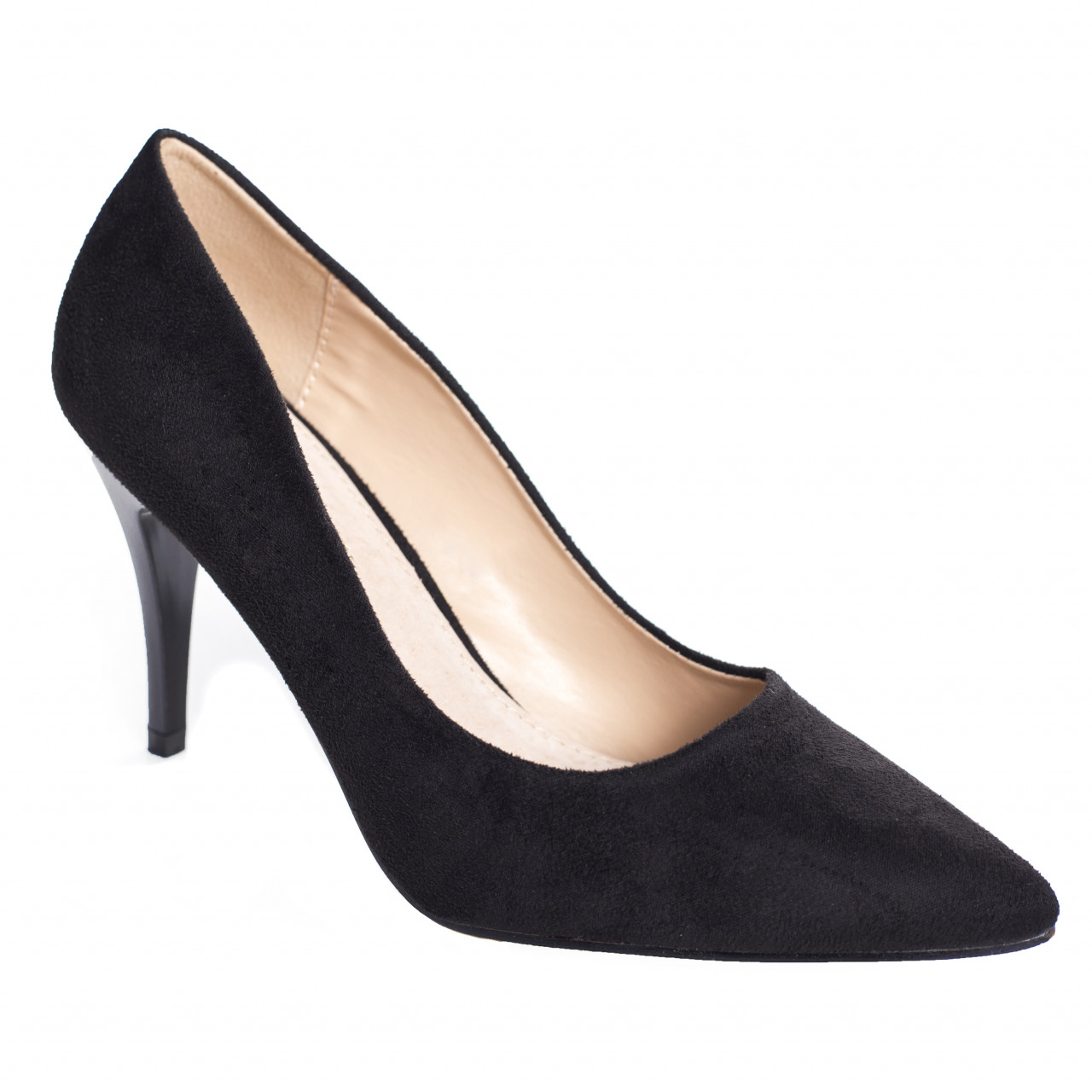 Pantofi dama negri piele eco intoarsa rogin - poza 5