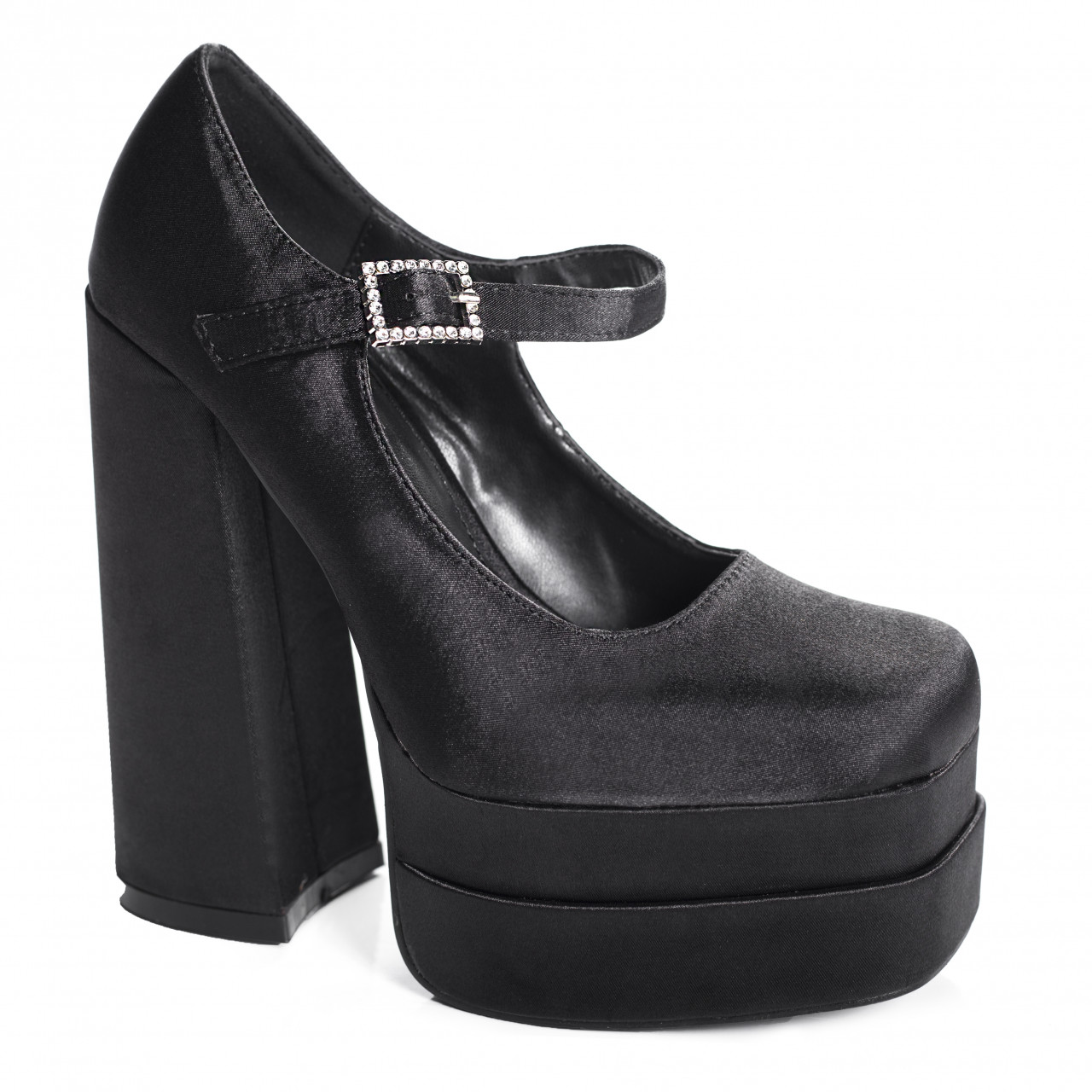 Pantofi dama negri saten lenda - poza 5