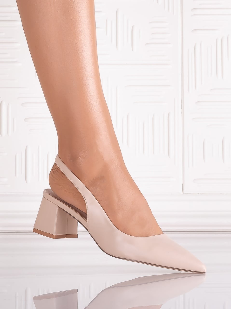 Pantofi dama Nude din Piele Ecologica Radia - poza 2