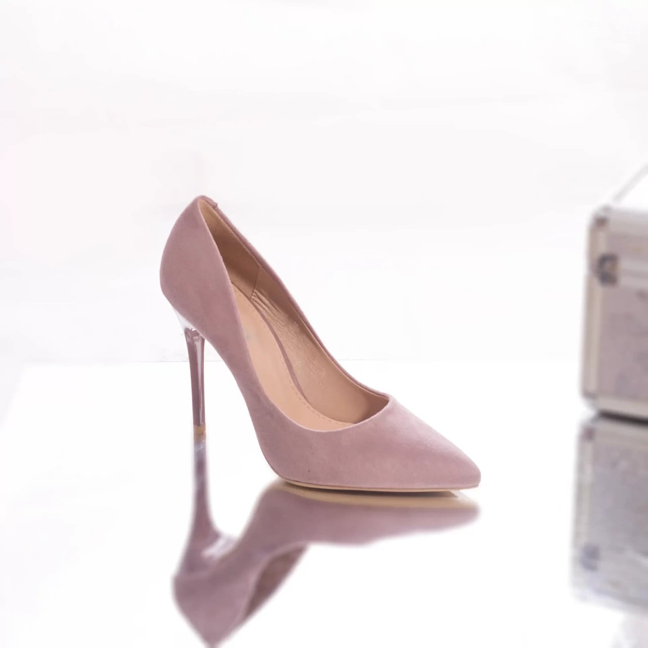 Pantofi dama piele ecologica intoarsa perry roz - poza 3