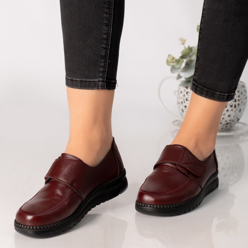 Pantofi dama rosii piele ecologica agabia - poza 1
