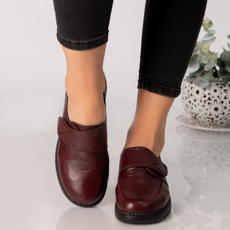 Pantofi dama rosii piele ecologica agabia - poza 2