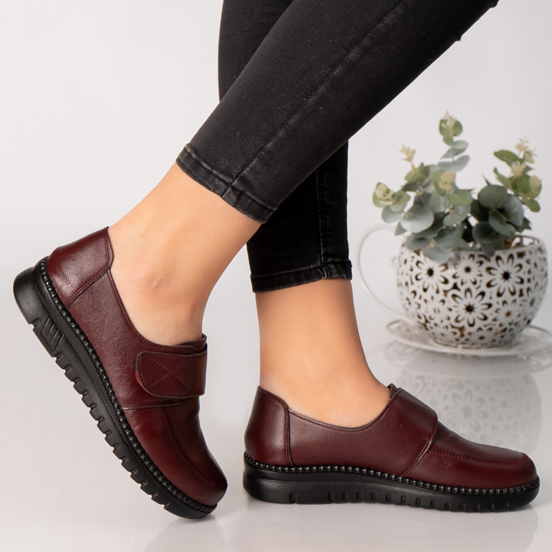 Pantofi dama rosii piele ecologica agabia - poza 3