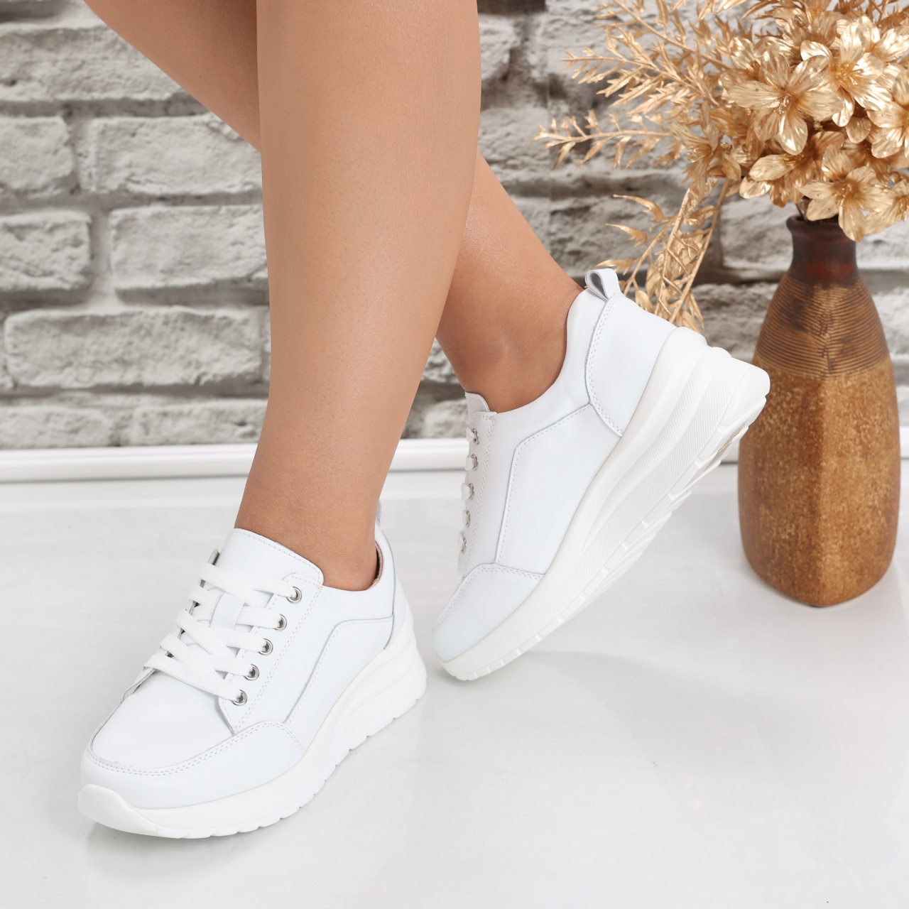 Pantofi dama sport Albi din Piele Naturala Oblan - poza 5