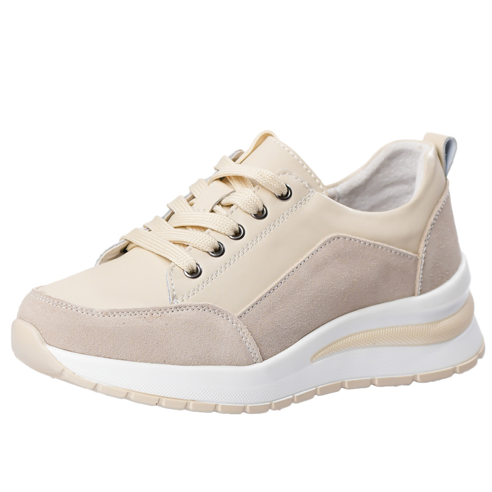 Pantofi dama sport Bej din Piele Naturala Oblan - poza 5