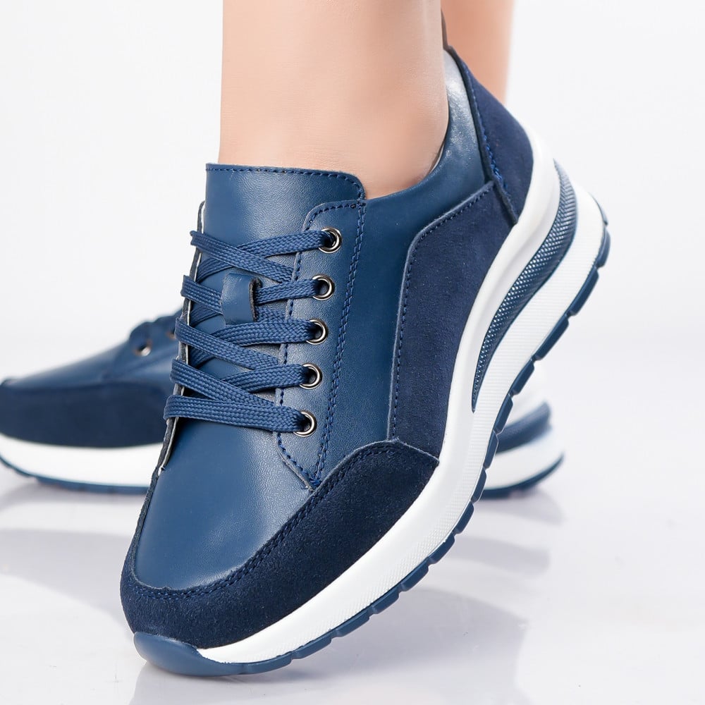 Pantofi dama sport Bleumarin din Piele Naturala Oblan - poza 1