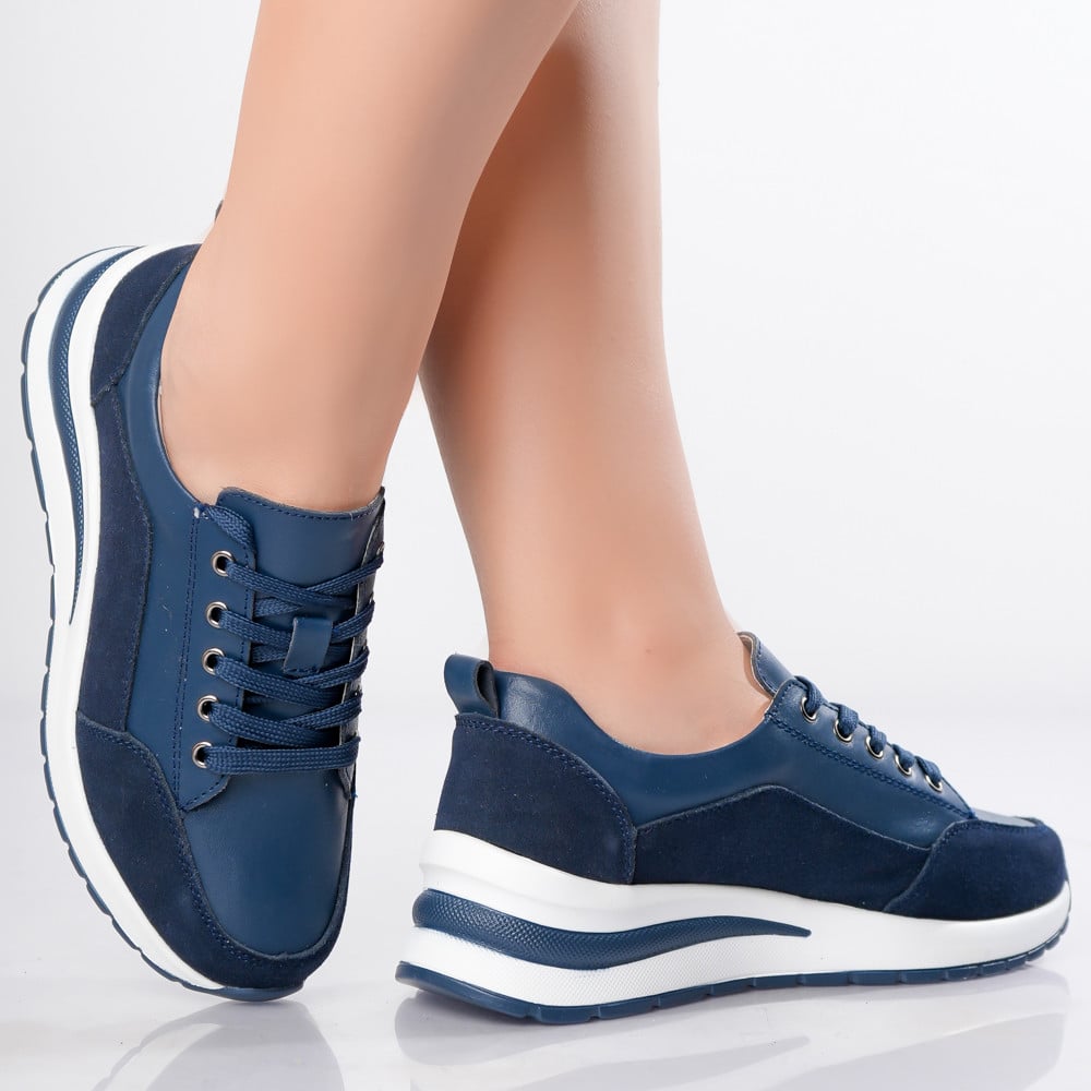 Pantofi dama sport Bleumarin din Piele Naturala Oblan - poza 4