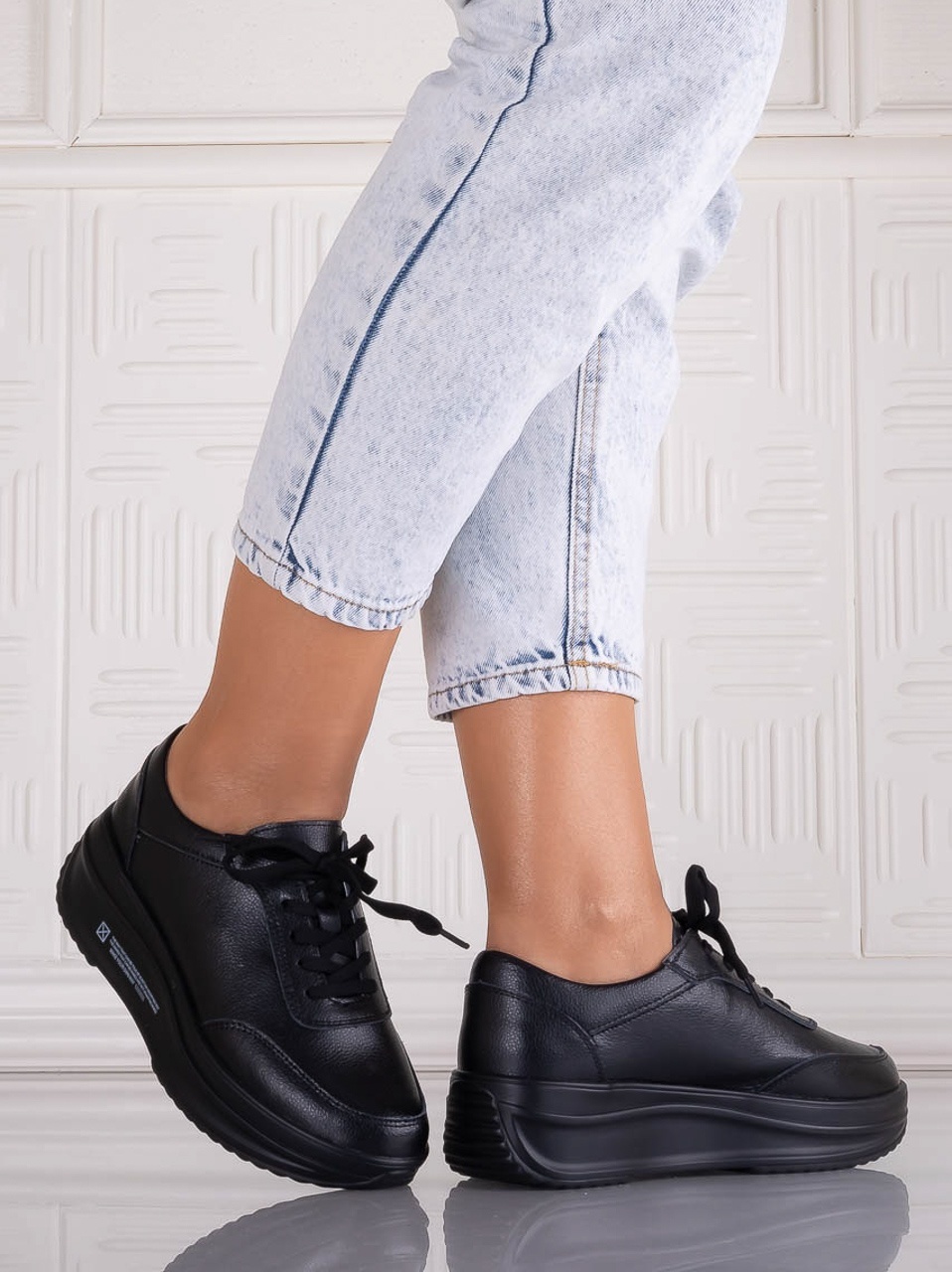 Pantofi dama Sport Negri din Piele Naturala Amadi - poza 2