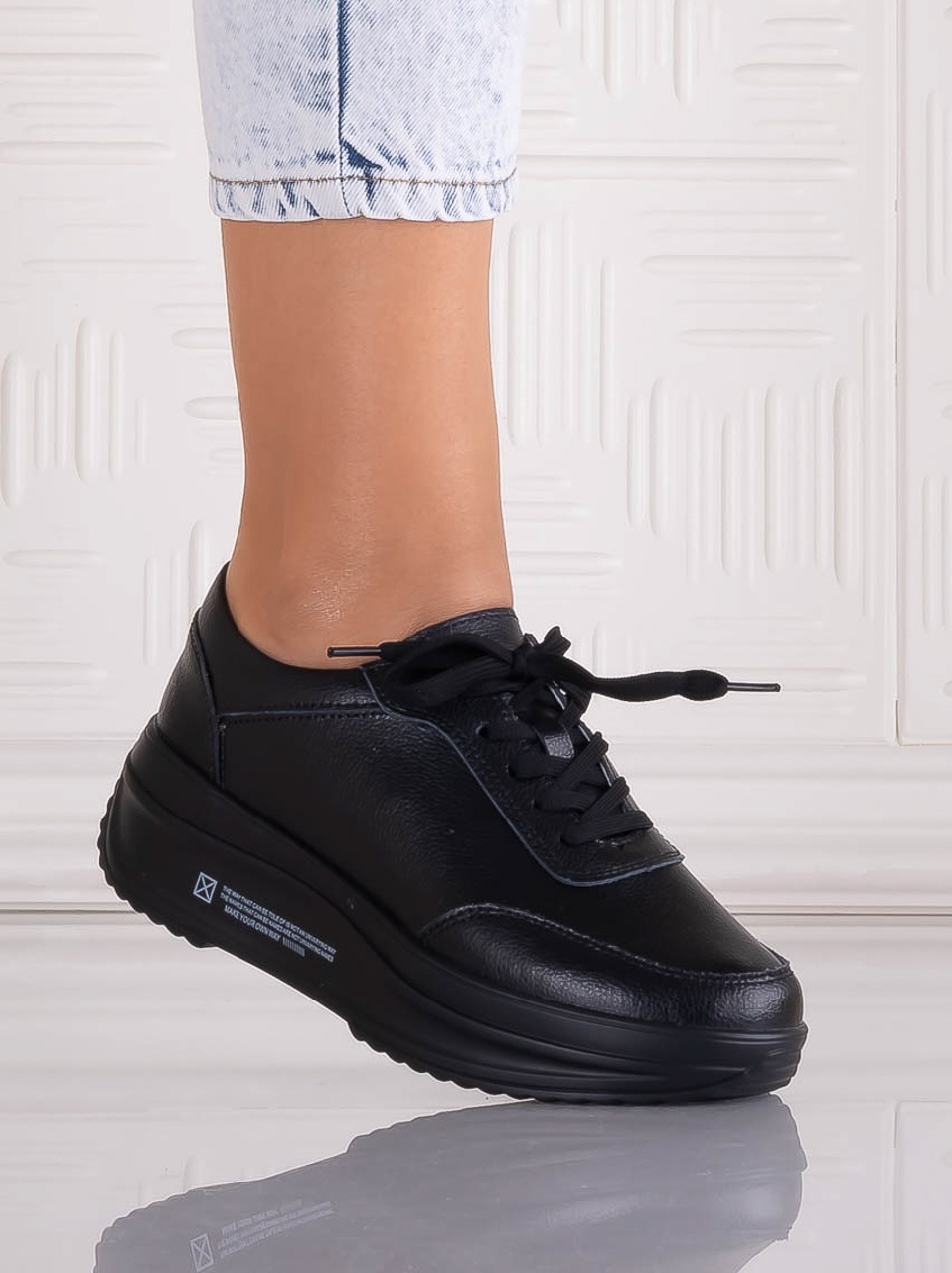 Pantofi dama Sport Negri din Piele Naturala Amadi - poza 4