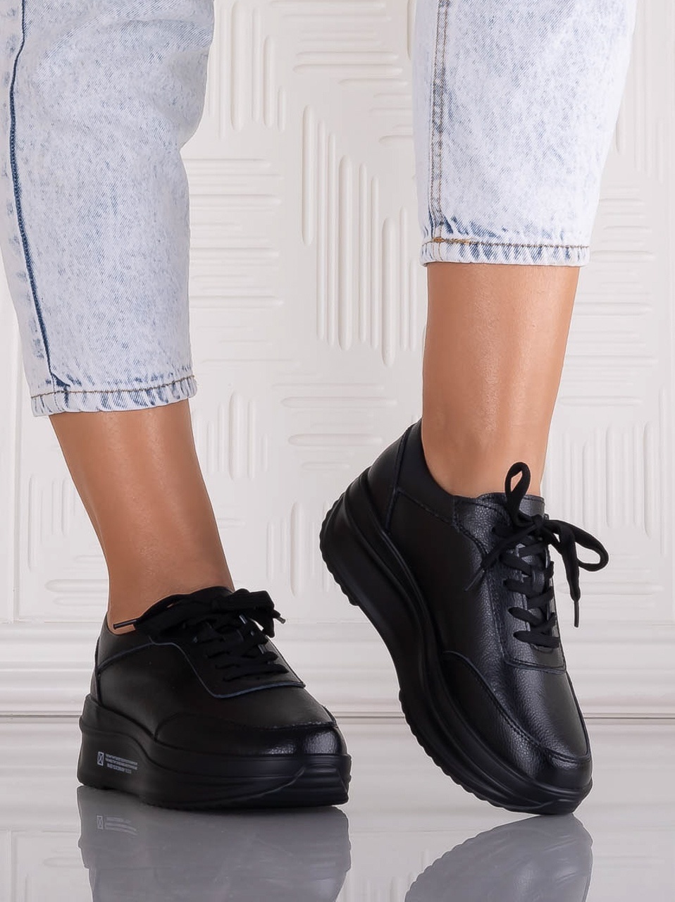 Pantofi dama Sport Negri din Piele Naturala Amadi - poza 5