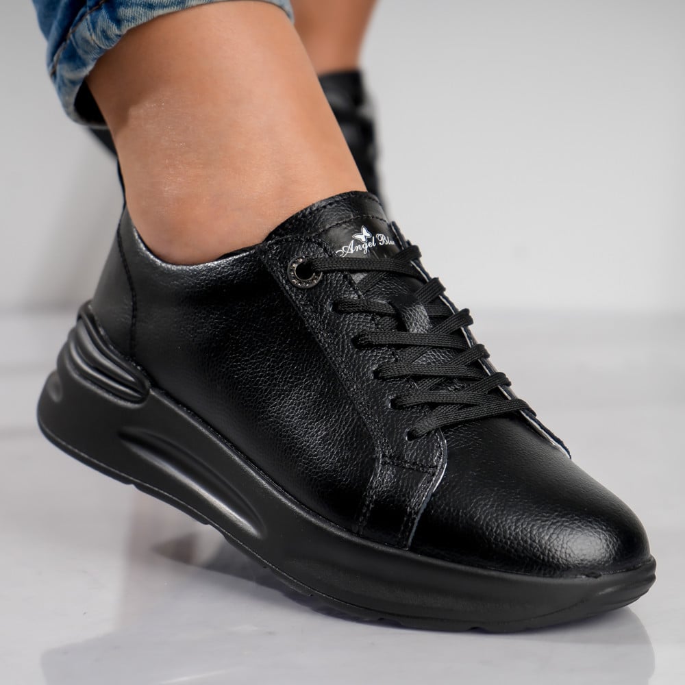 Pantofi dama sport Negri din Piele Naturala Edaro - poza 1
