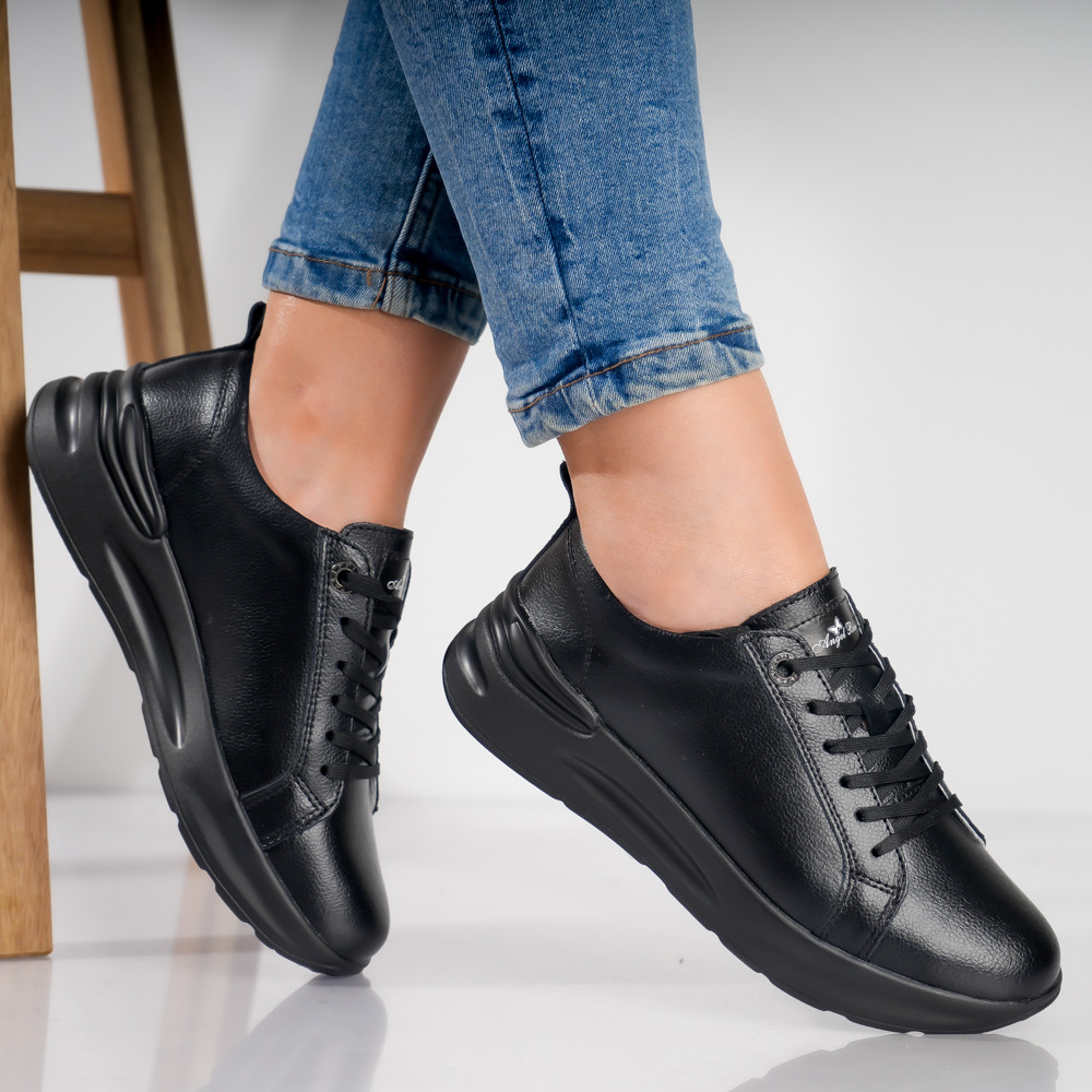 Pantofi dama sport Negri din Piele Naturala Edaro - poza 3