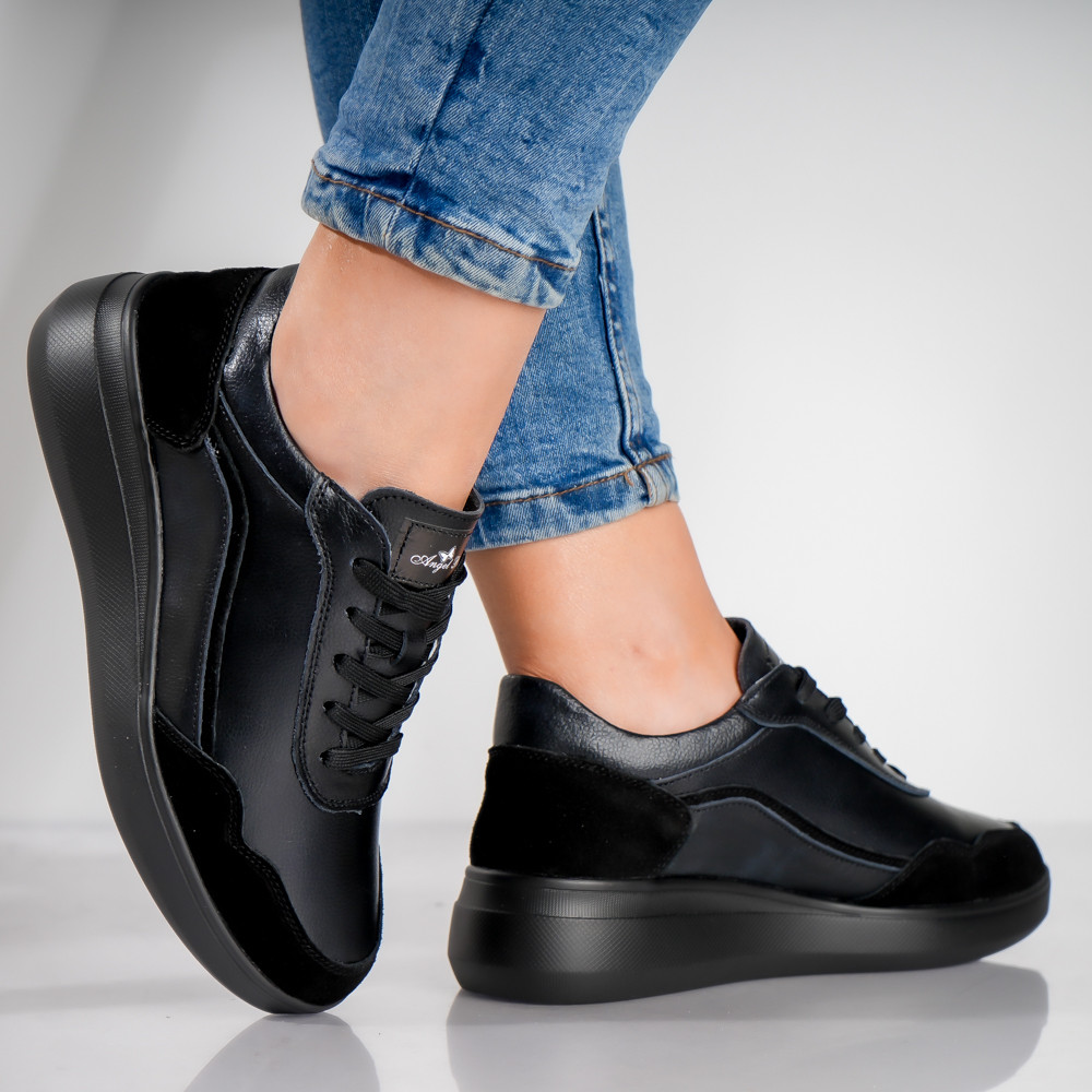 Pantofi dama sport Negri din Piele Naturala Yalgo - poza 4