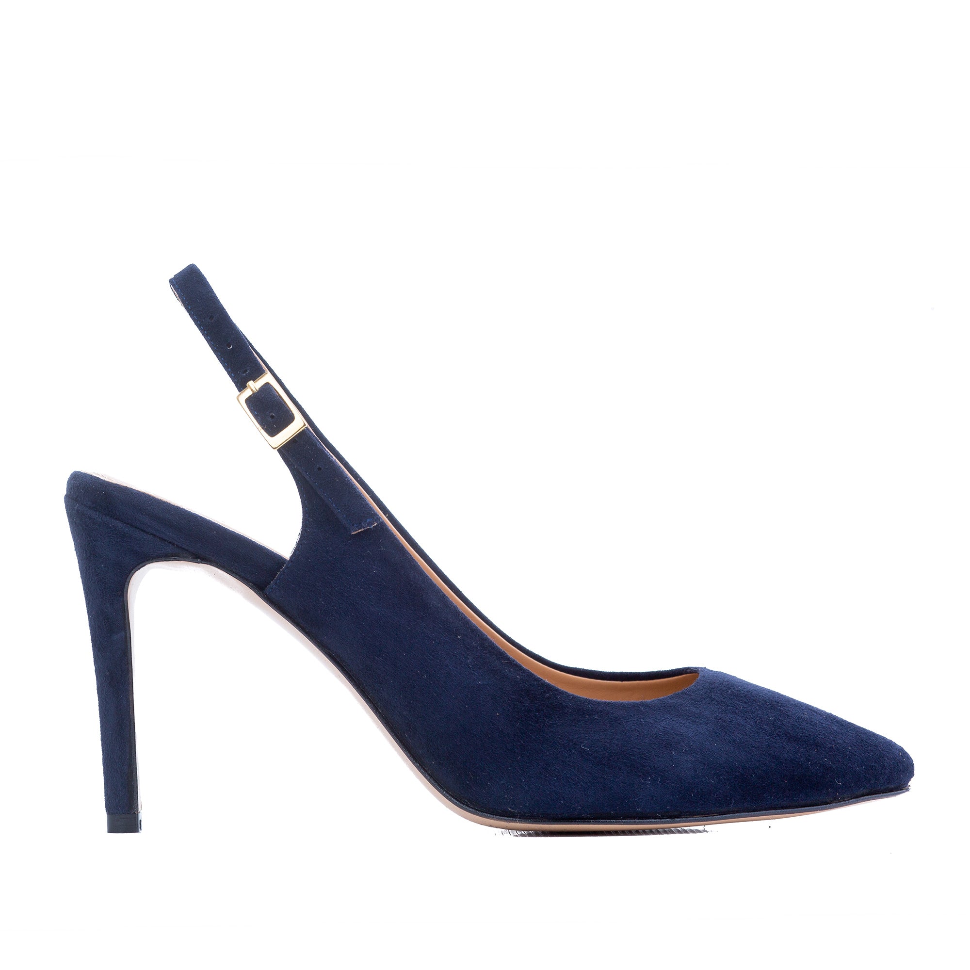 Pantofi Decupati Alice Piele Intoarsa, Bleumarin - 38.5 / 9.5 cm