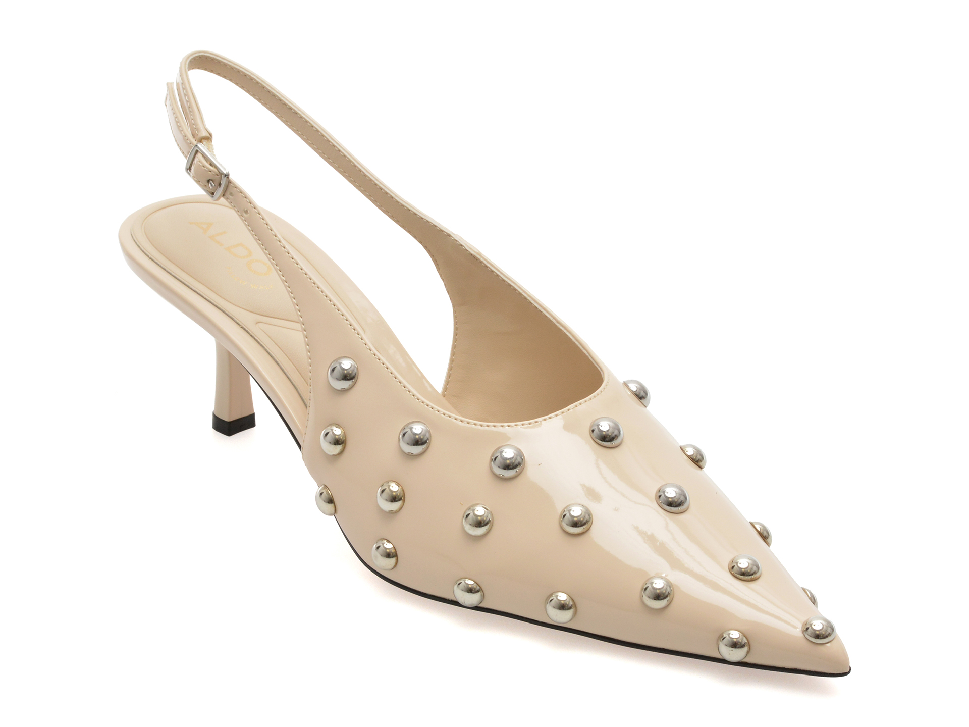 Pantofi eleganti ALDO bej, NAIARAH 108, din piele ecologica lacuita