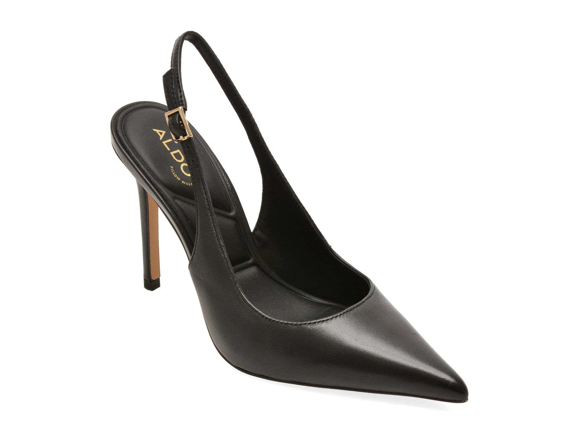 Pantofi eleganti ALDO negri, STESSY SLING 2.0, din piele naturala