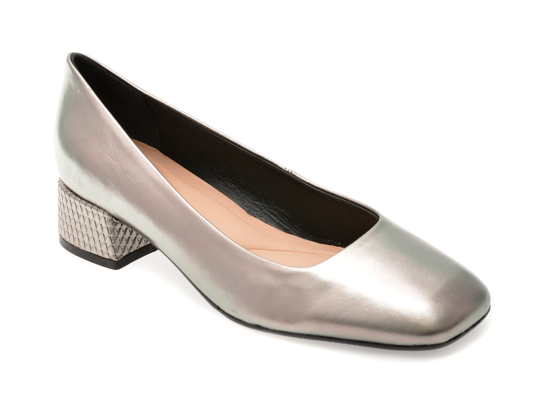 Pantofi eleganti EPICA argintii, 1135845, din piele naturala