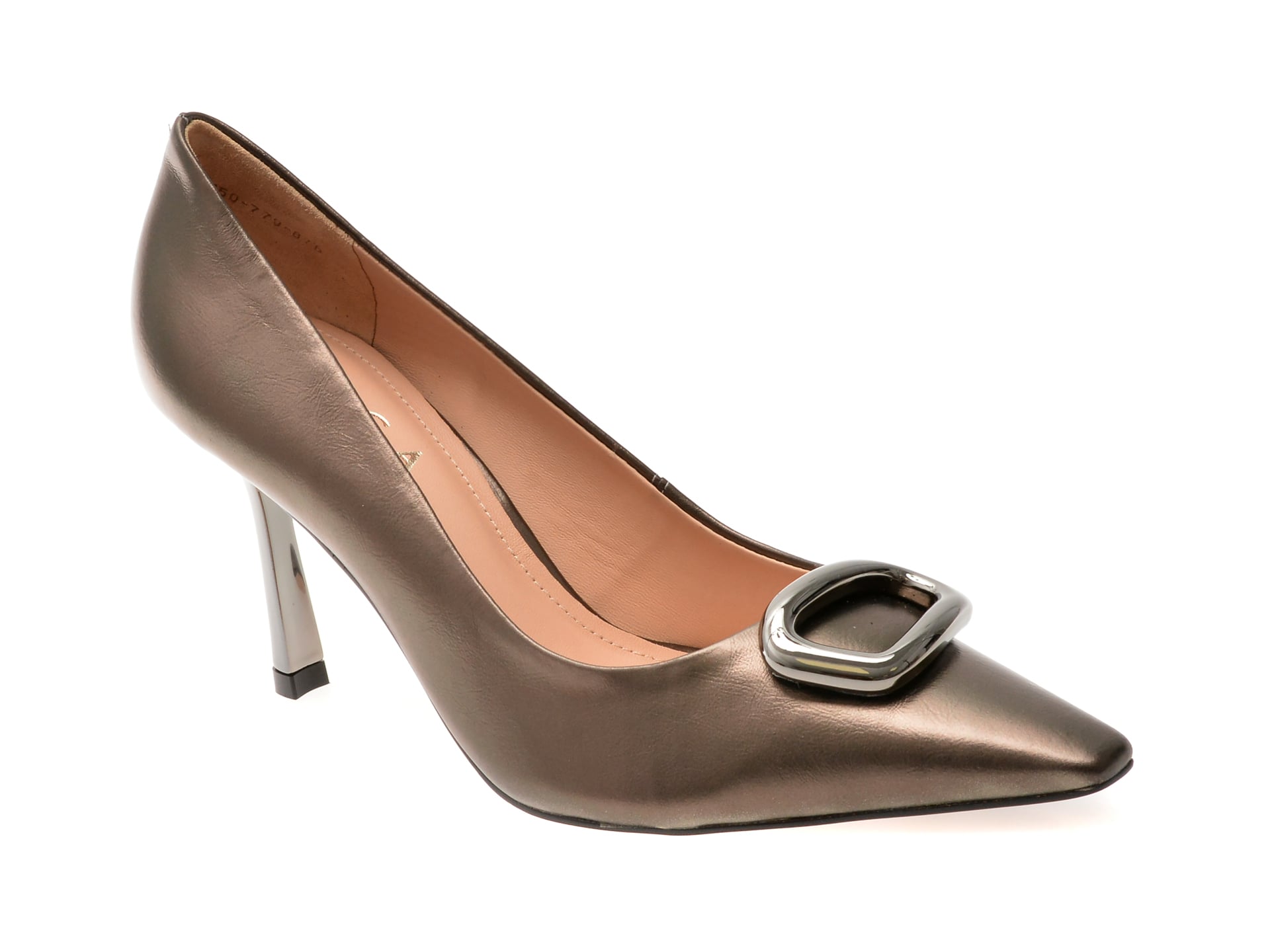 Pantofi eleganti EPICA argintii, 1175878, din piele naturala