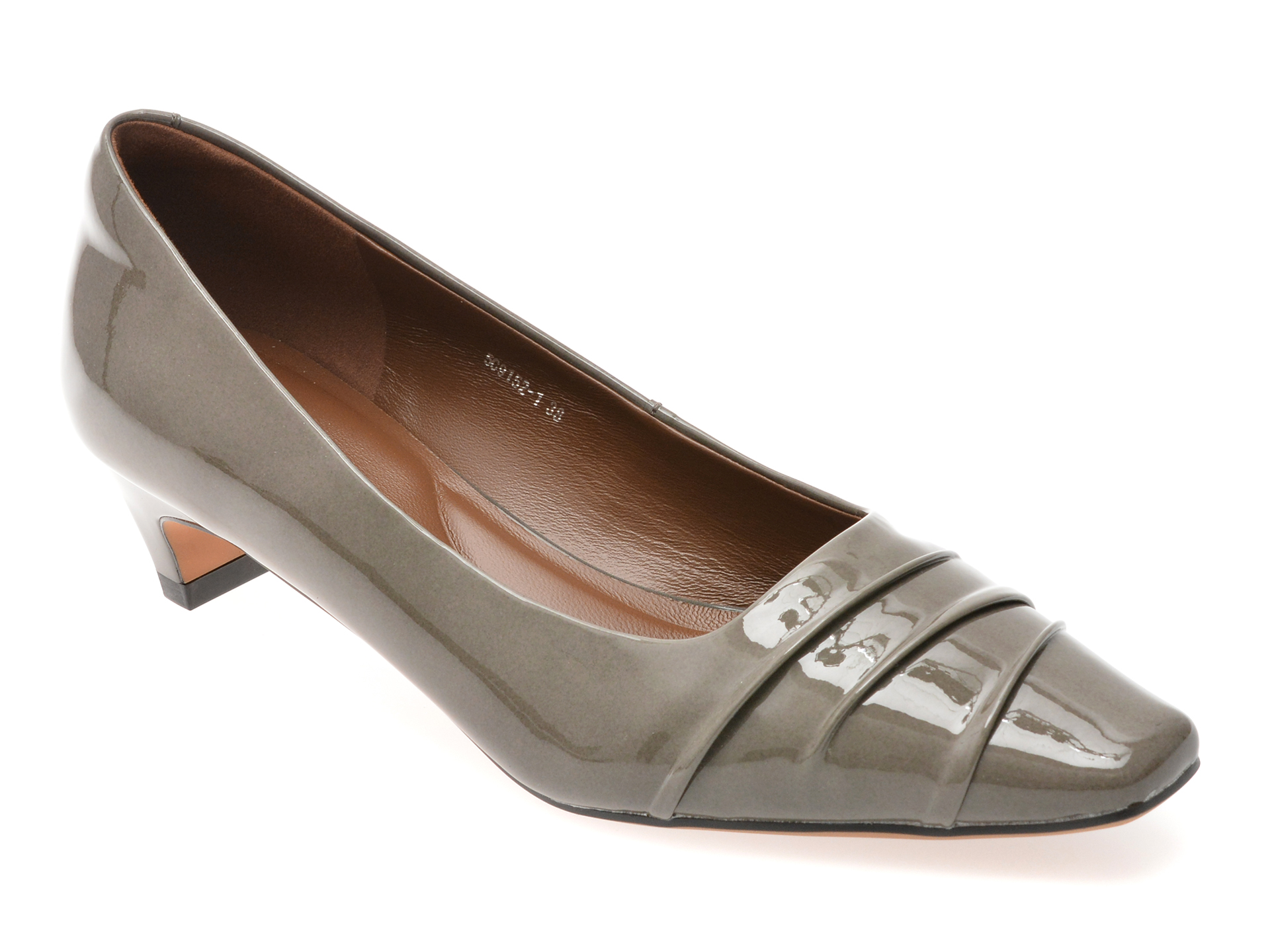 Pantofi eleganti EPICA gri, 9152, din piele naturala lacuita