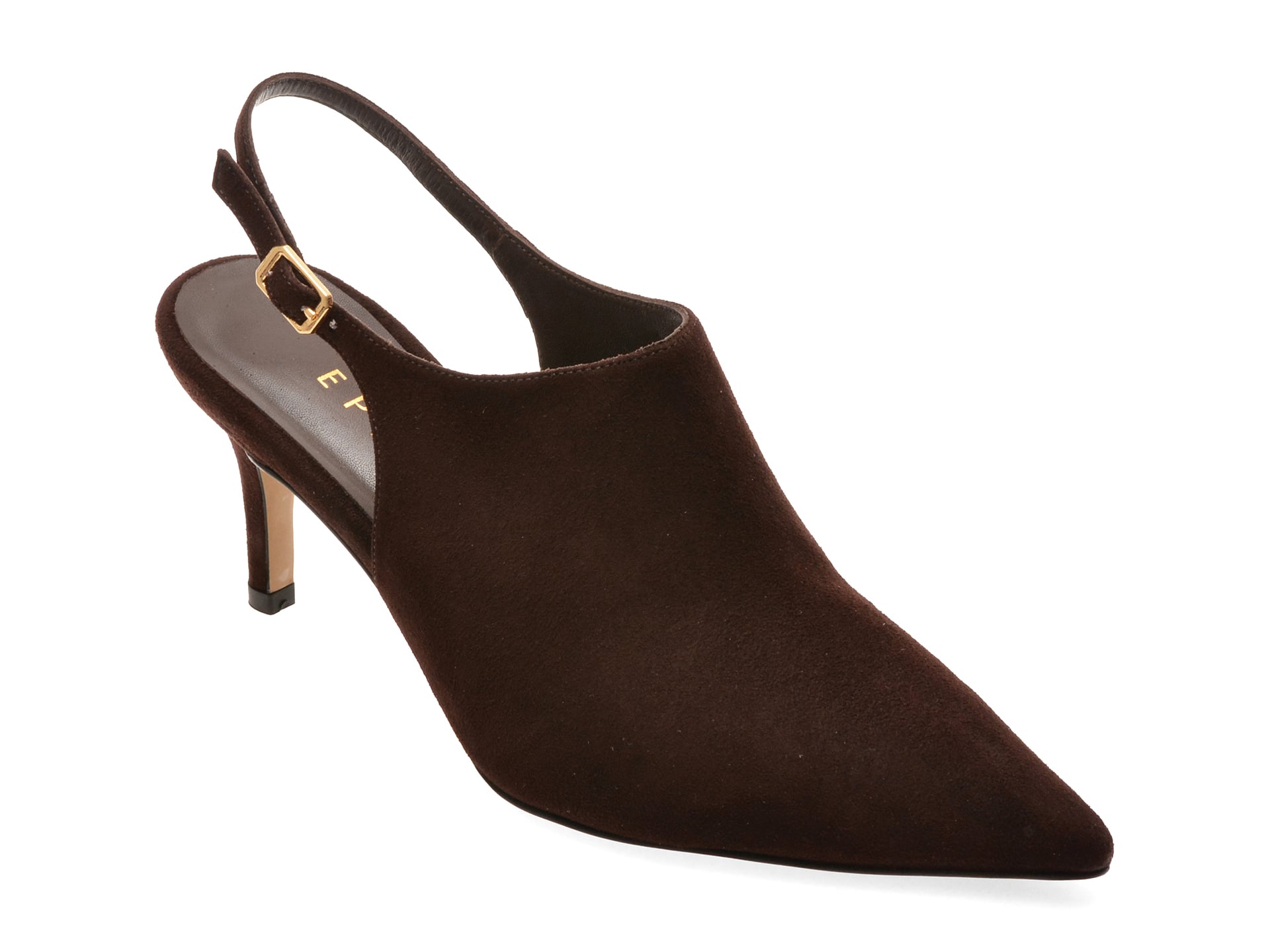 Pantofi eleganti EPICA maro, 144490, din piele intoarsa