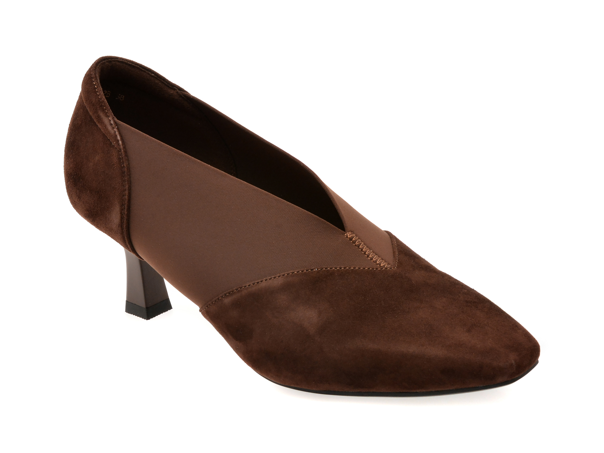 Pantofi eleganti EPICA maro, 3D7535, din piele intoarsa si material textil