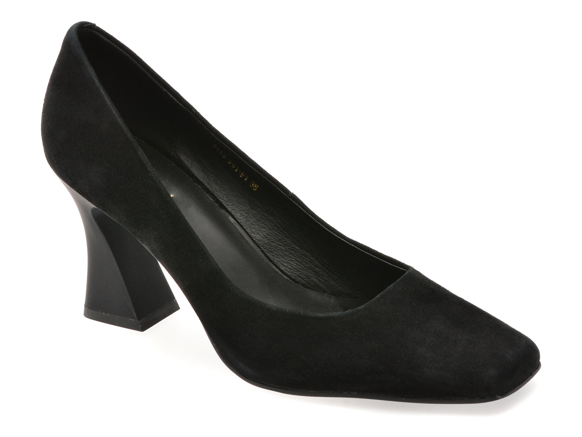 Pantofi eleganti EPICA negri, 5413, din piele intoarsa