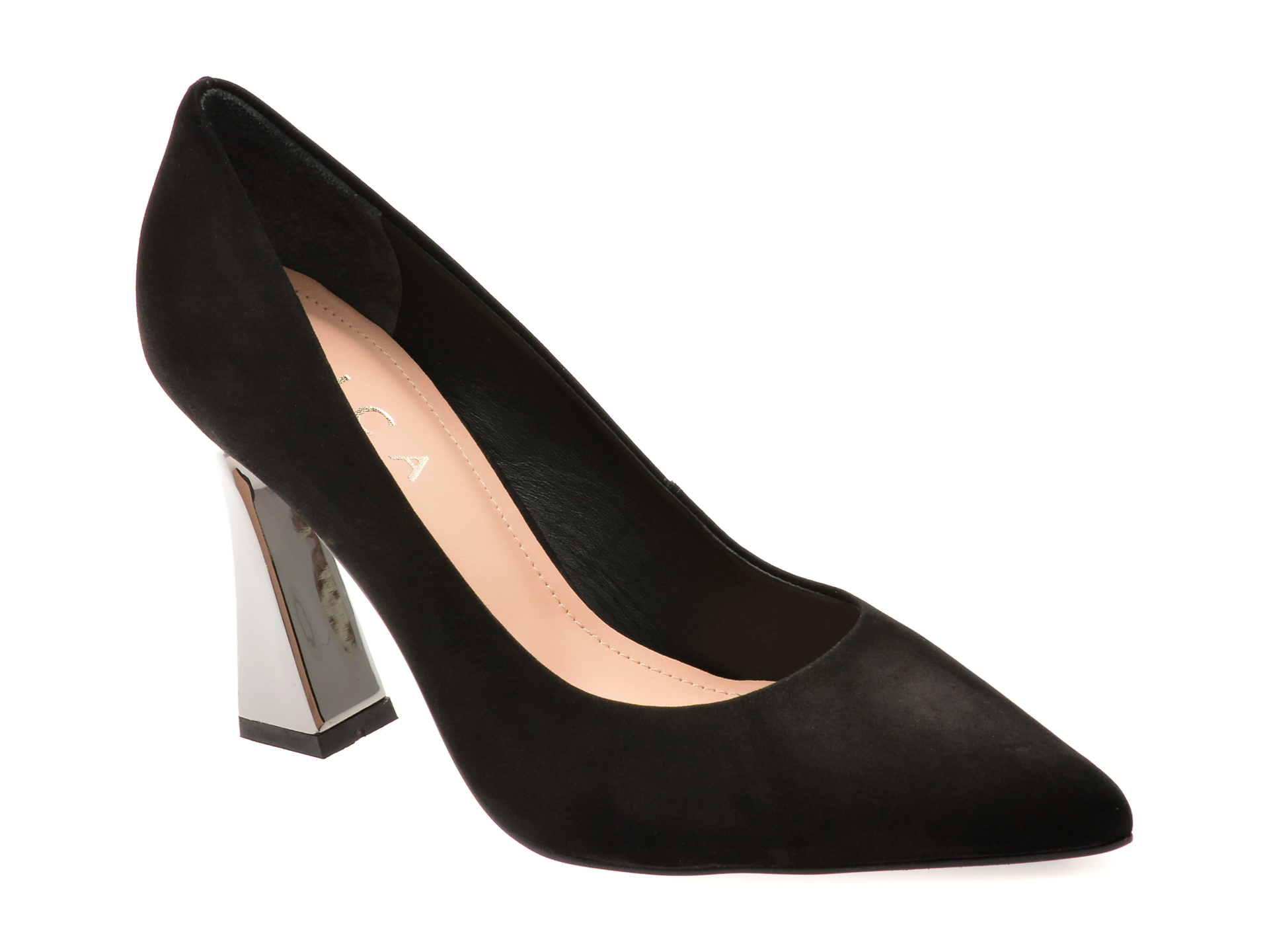 Pantofi eleganti EPICA negri, 9649835, din nabuc
