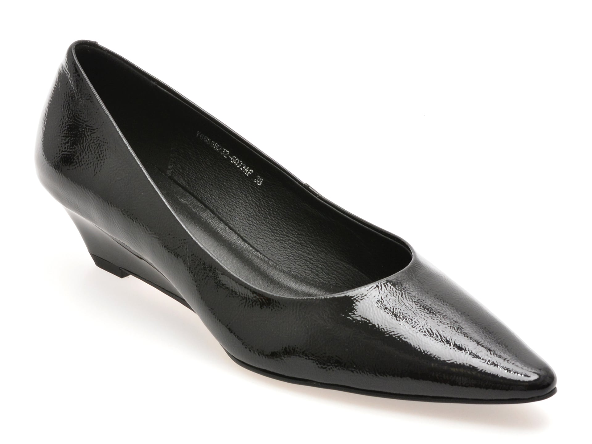 Pantofi eleganti EPICA negri, B232, din piele naturala lacuita
