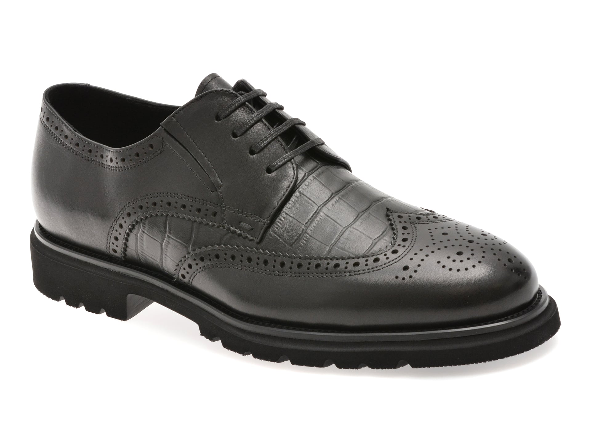 Pantofi eleganti EPICA negri, M296, din piele naturala