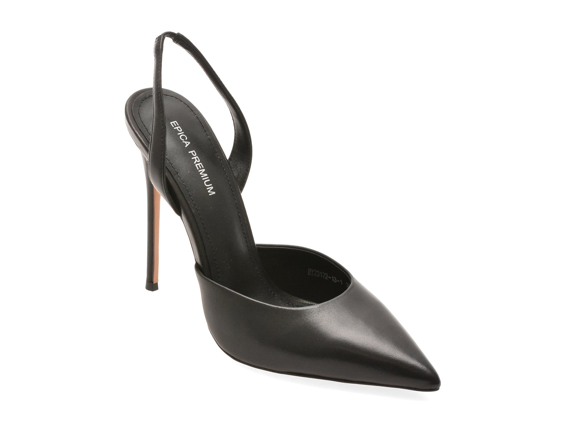 Pantofi eleganti EPICA PREMIUM negri, 2317213, din piele naturala