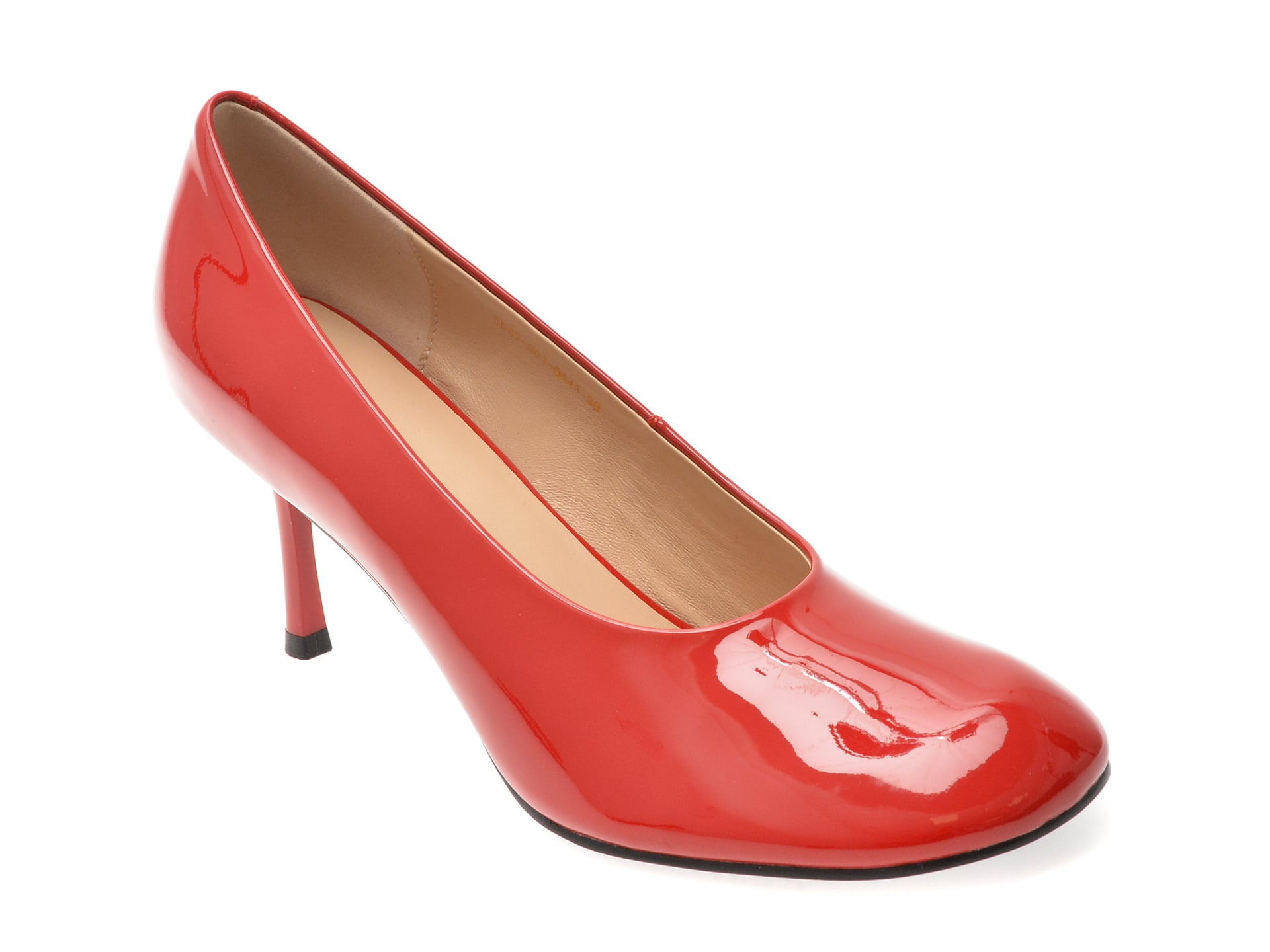 Pantofi eleganti EPICA rosii, 5507, din piele naturala lacuita