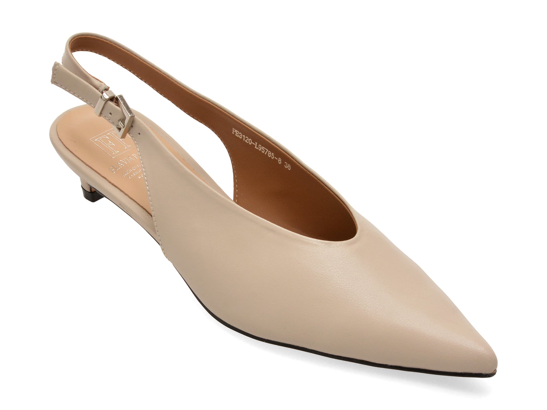 Pantofi eleganti FLAVIA PASSINI bej, PE3120, din piele naturala