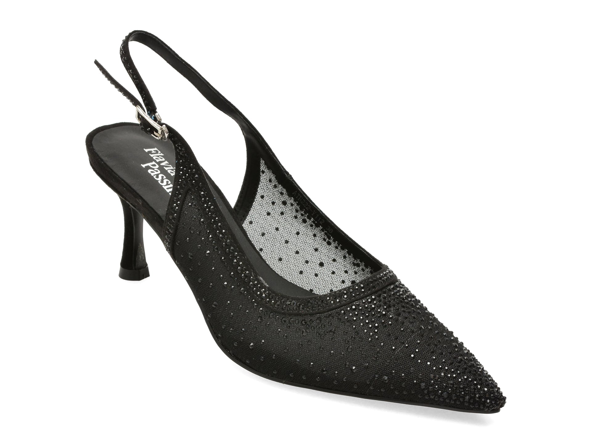 Pantofi eleganti FLAVIA PASSINI negri, ATH222, din material textil