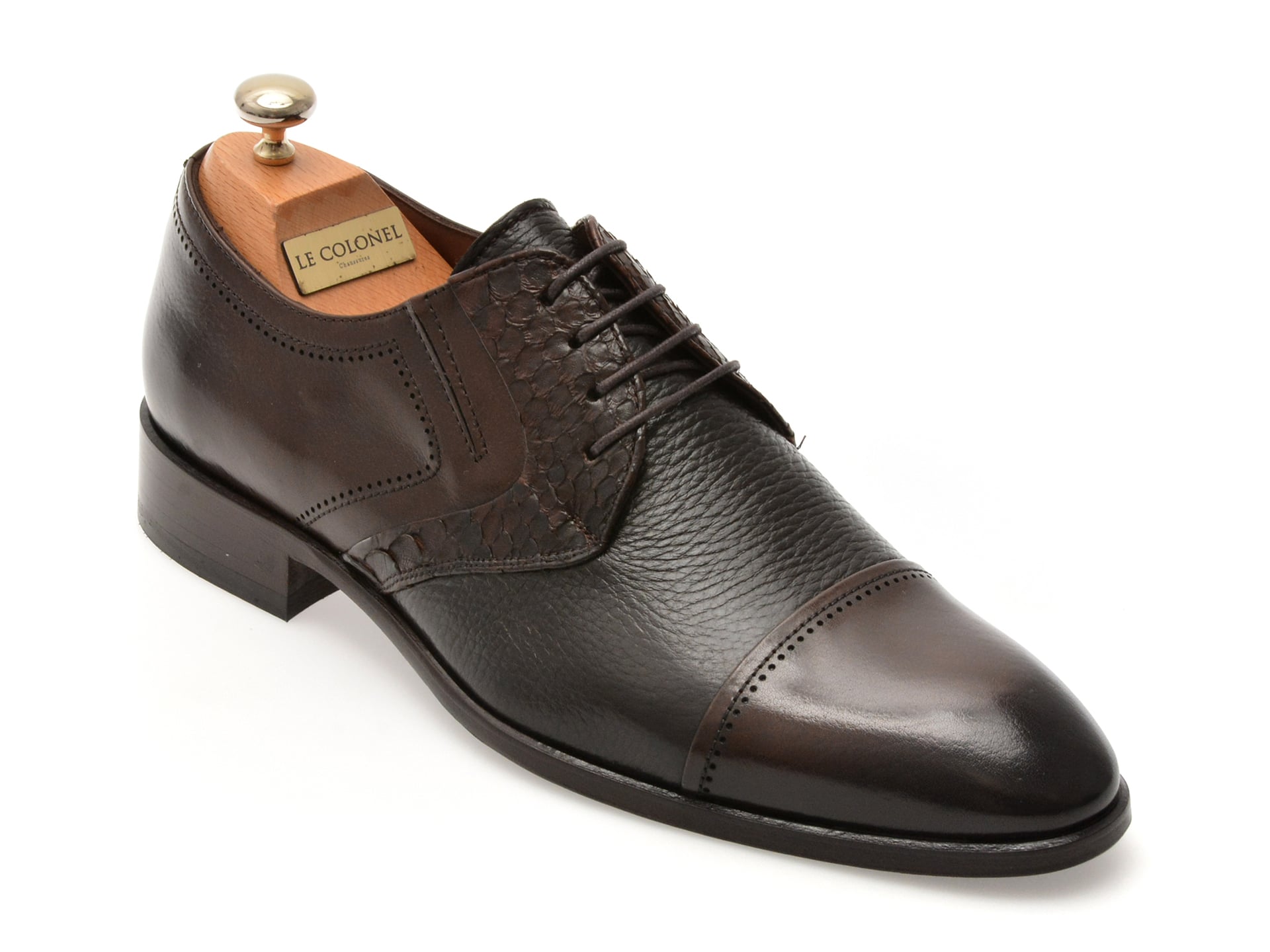 Pantofi eleganti LE COLONEL maro, 32724, din piele naturala